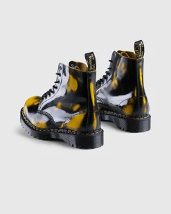 Dr. Martens 1460 Pascal Bex Black+Dms Yellow Rub Off Lux- Shoes