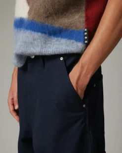 Highsnobiety HS05 Alpaca Abstract Sweater Vest Red/Blue- Knitwear