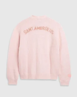 Sant Ambroeus Alpaca Cardigan Pink- Knitwear