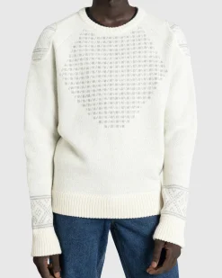 GmbH Alpaca Wool Blend Knit Jumper Off White/Grey- Knitwear