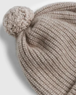 Tekla Baby Cashmere Night Knit Cap Natural Brown- Hats