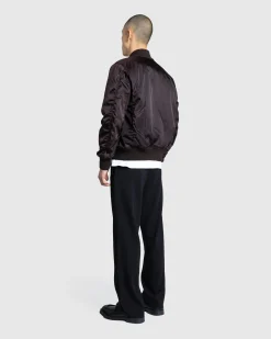 Meta Campania Collective Bastien Nylon Cropped Bomber Dark Chocolate Brown- Outerwear