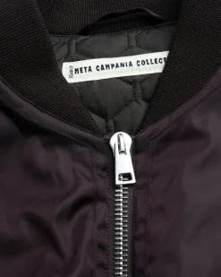 Meta Campania Collective Bastien Nylon Cropped Bomber Dark Chocolate Brown- Outerwear
