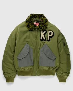 Kenzo Bomber Jacket Green- Outerwear