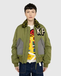 Kenzo Bomber Jacket Green- Outerwear