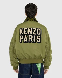 Kenzo Bomber Jacket Green- Outerwear