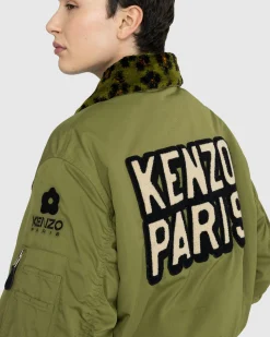 Kenzo Bomber Jacket Green- Outerwear