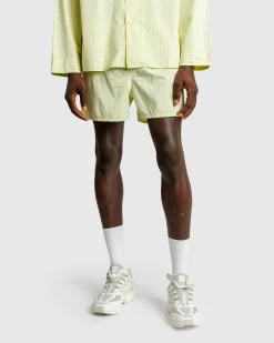 Tekla Boxer Shorts Light Moss Stripes- Underwear And Loungewear