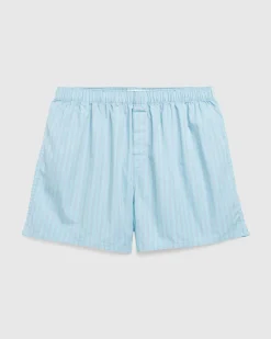 Tekla Boxer Shorts Mist Stripes- Underwear And Loungewear