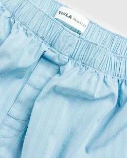 Tekla Boxer Shorts Mist Stripes- Underwear And Loungewear
