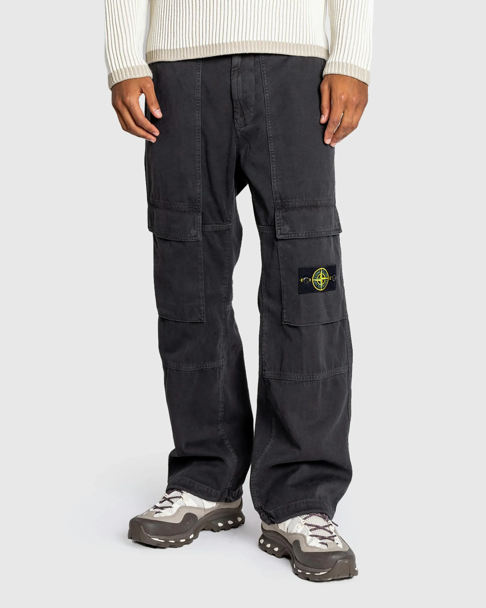 Stone Island Cargo Pants Lead Grey- Pants