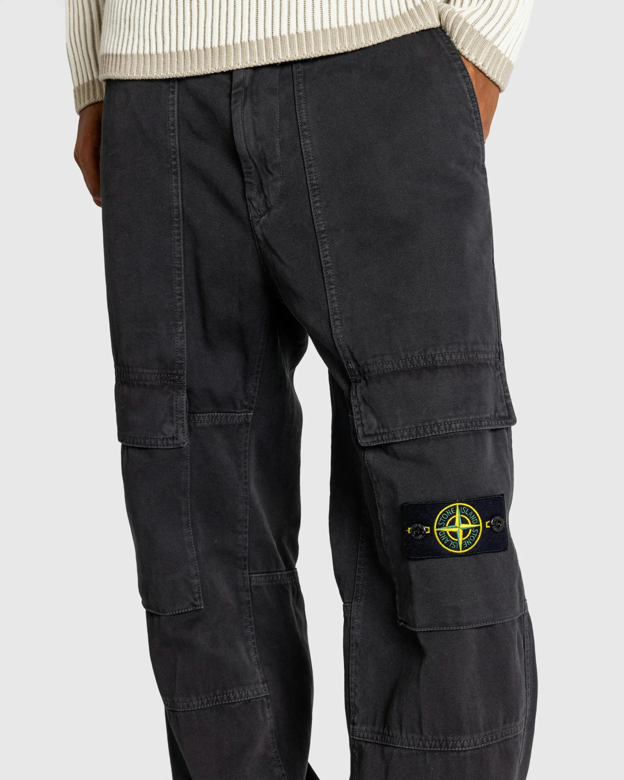 Stone Island Cargo Pants Lead Grey- Pants