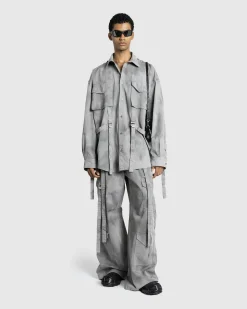 Acne Studios Cargo Trousers Mid Grey- Pants