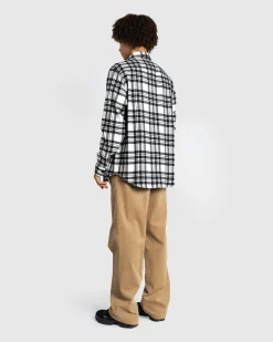 Woolrich Black Label Cashmere Shirt Jacket Black/White- Shirts