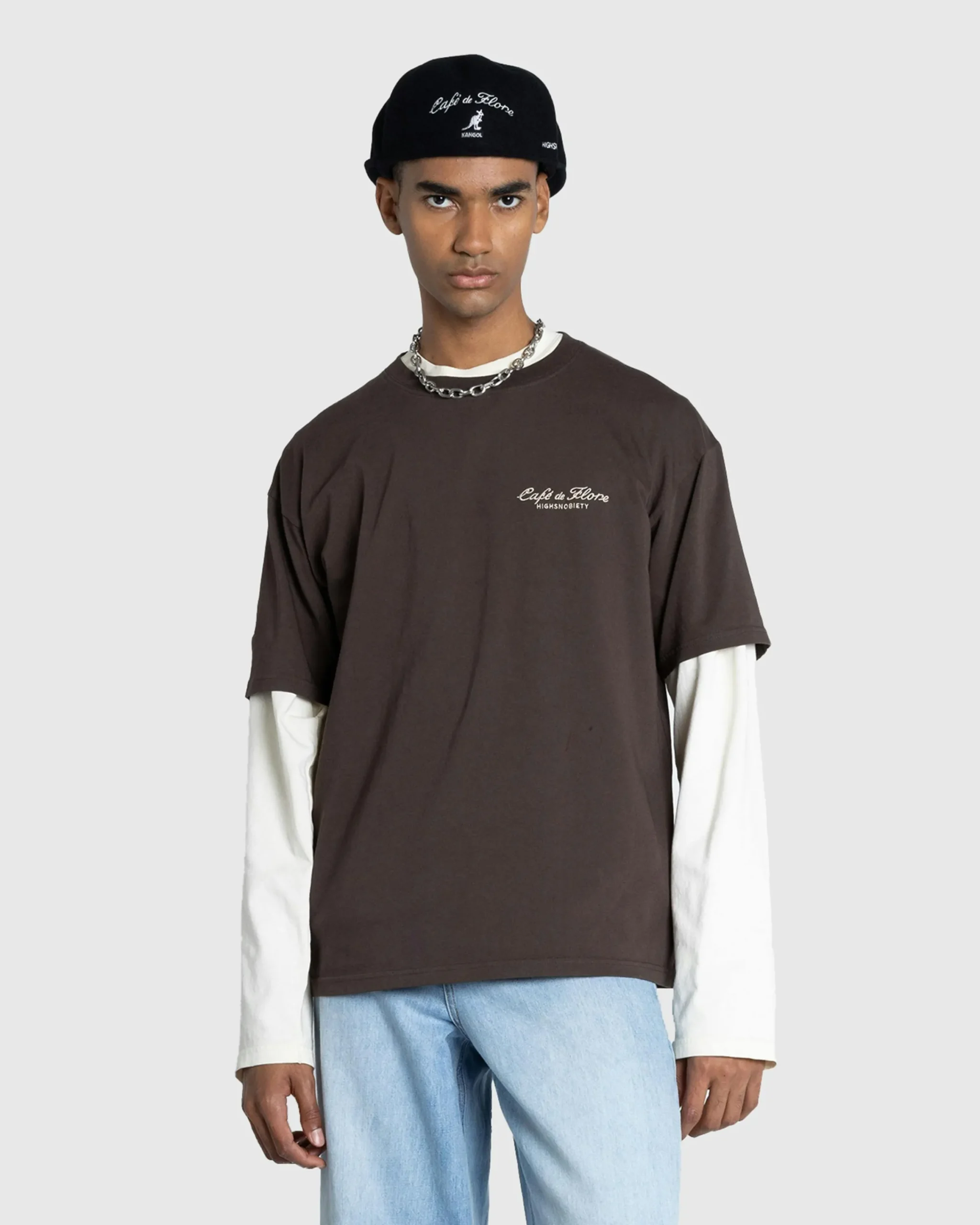 Café de Flore Chocolat T-Shirt Brown- Tops