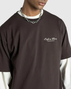 Café de Flore Chocolat T-Shirt Brown- Tops