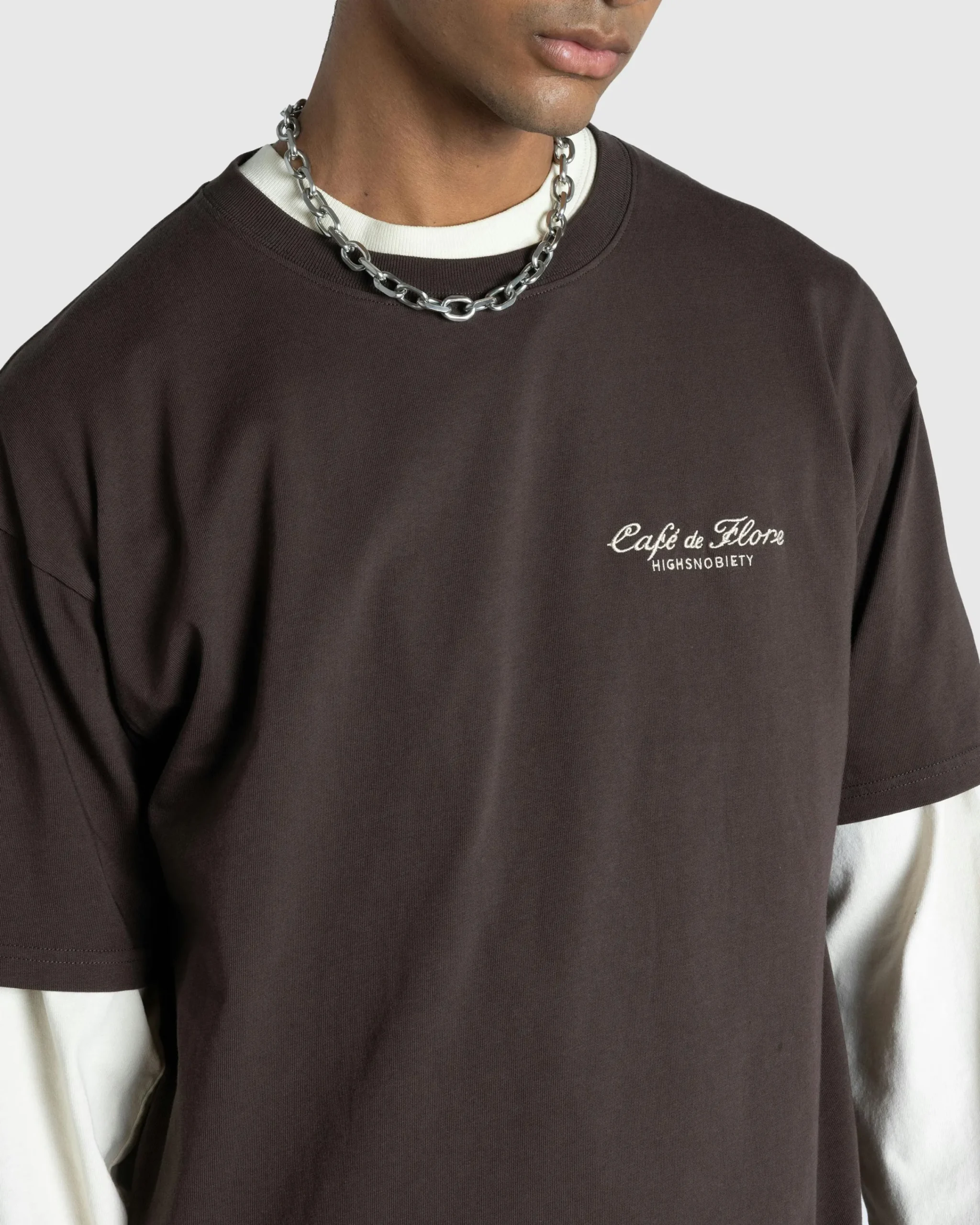Café de Flore Chocolat T-Shirt Brown- Tops