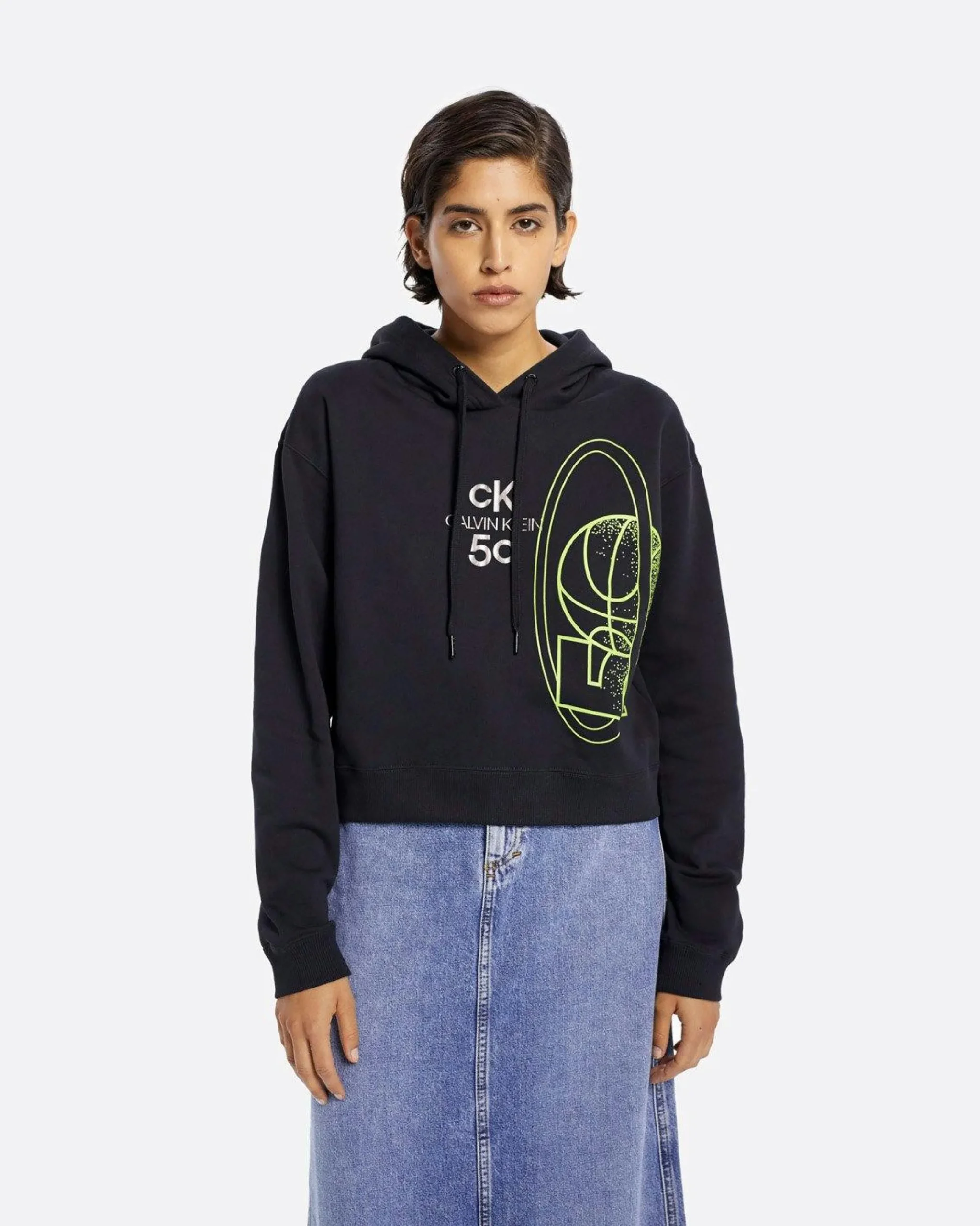 Calvin Klein CK50 Women's cropped Hoody- Sweats