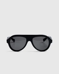 Bottega Veneta Classic Aviator Sunglasses Black/Grey- Sunglasses