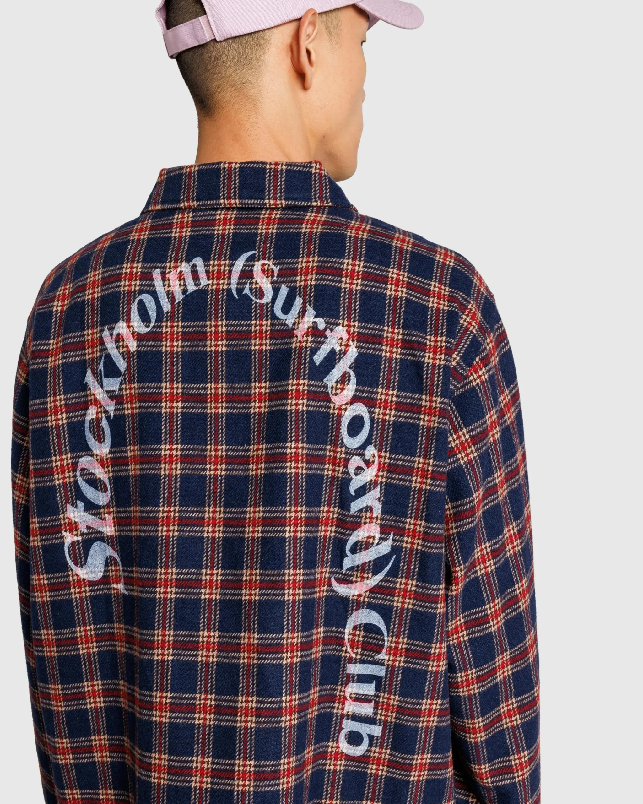 Stockholm Surfboard Club Club Overshirt Red Blue Check- Shirts