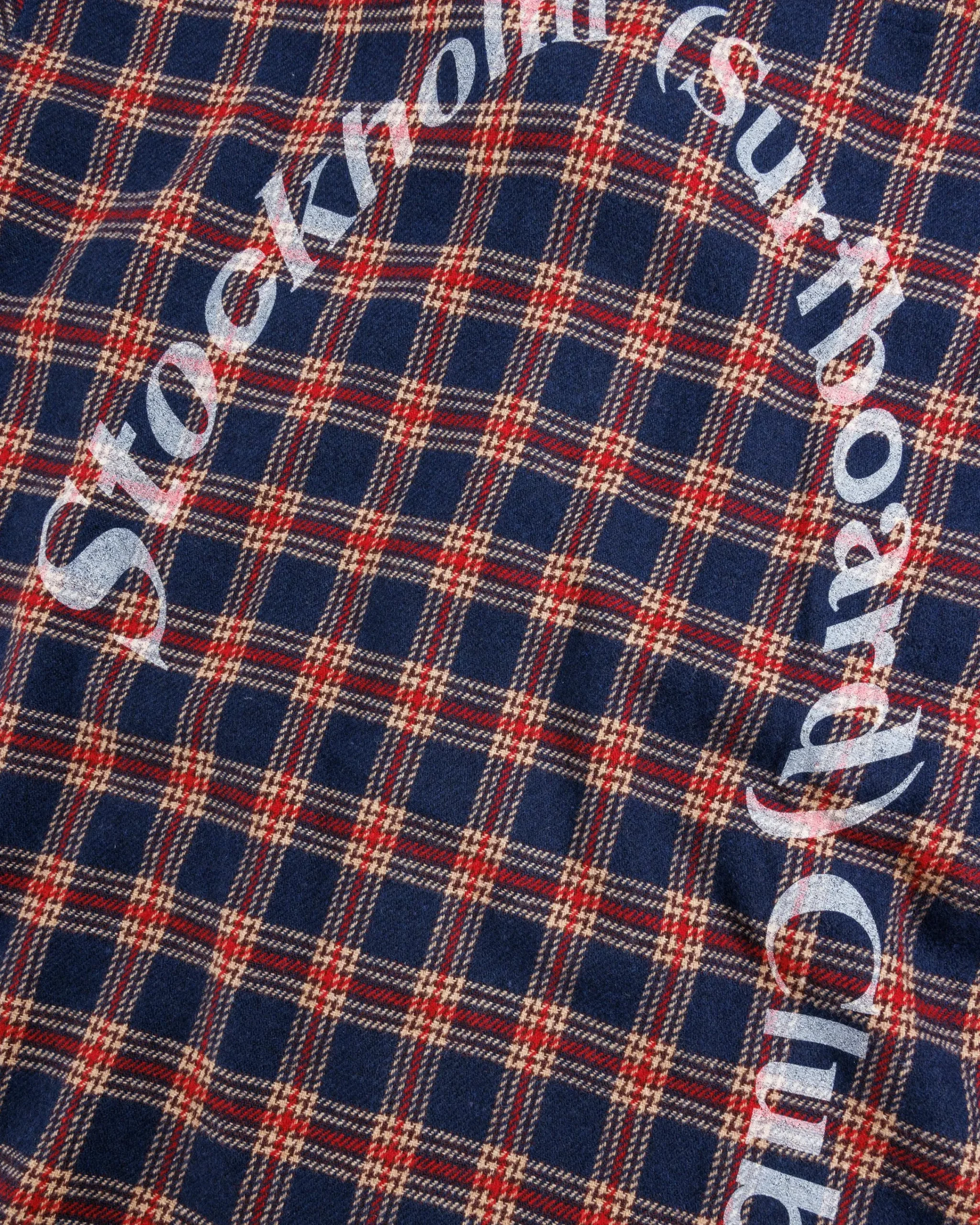 Stockholm Surfboard Club Club Overshirt Red Blue Check- Shirts
