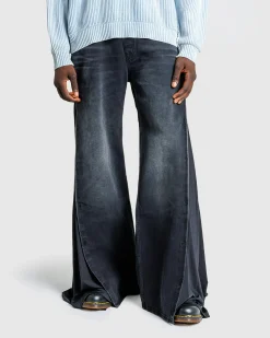 Y/Project Collapsed Waist Jeans Faded Black/Black- Pants