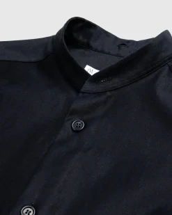 J.W. Anderson Contrast Patch Pocket Oversized Shirt Navy- Shirts