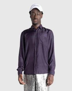 Dries van Noten Corbino Shirt Dark Purple- Shirts