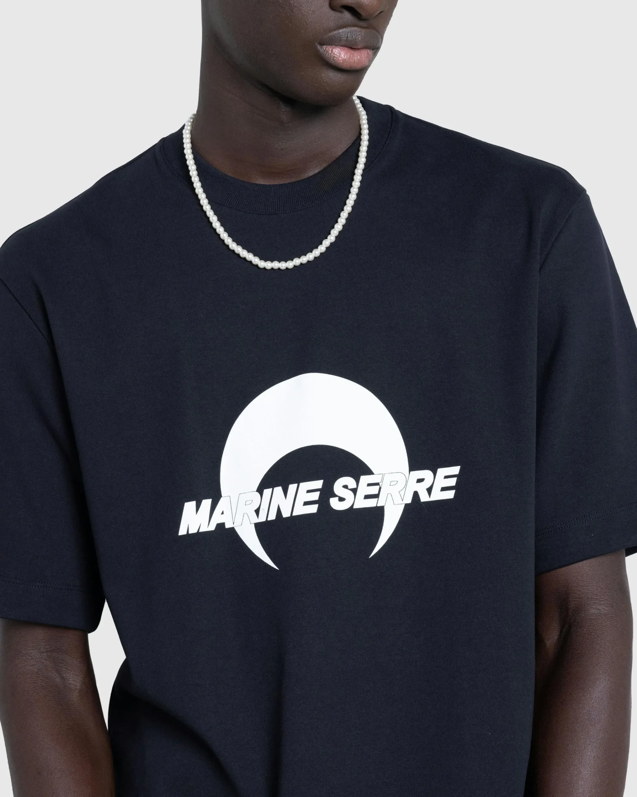 Marine Serre Cotton Jersey Loose Fit T-Shirt- Tops
