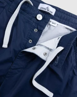Stone Island Cotton Pants Royal Blue- Pants
