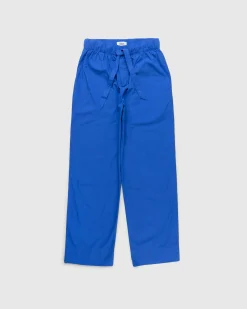 Tekla Cotton Poplin Pyjamas Pants Royal Blue- Underwear And Loungewear