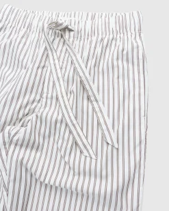 Tekla Cotton Poplin Pyjamas Pants Hopper Stripes- Underwear And Loungewear