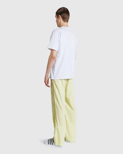 Tekla Cotton Poplin Pyjamas Pants Light Moss Stripes- Underwear And Loungewear