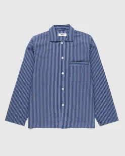 Tekla Cotton Poplin Pyjamas Shirt Stripes- Underwear And Loungewear