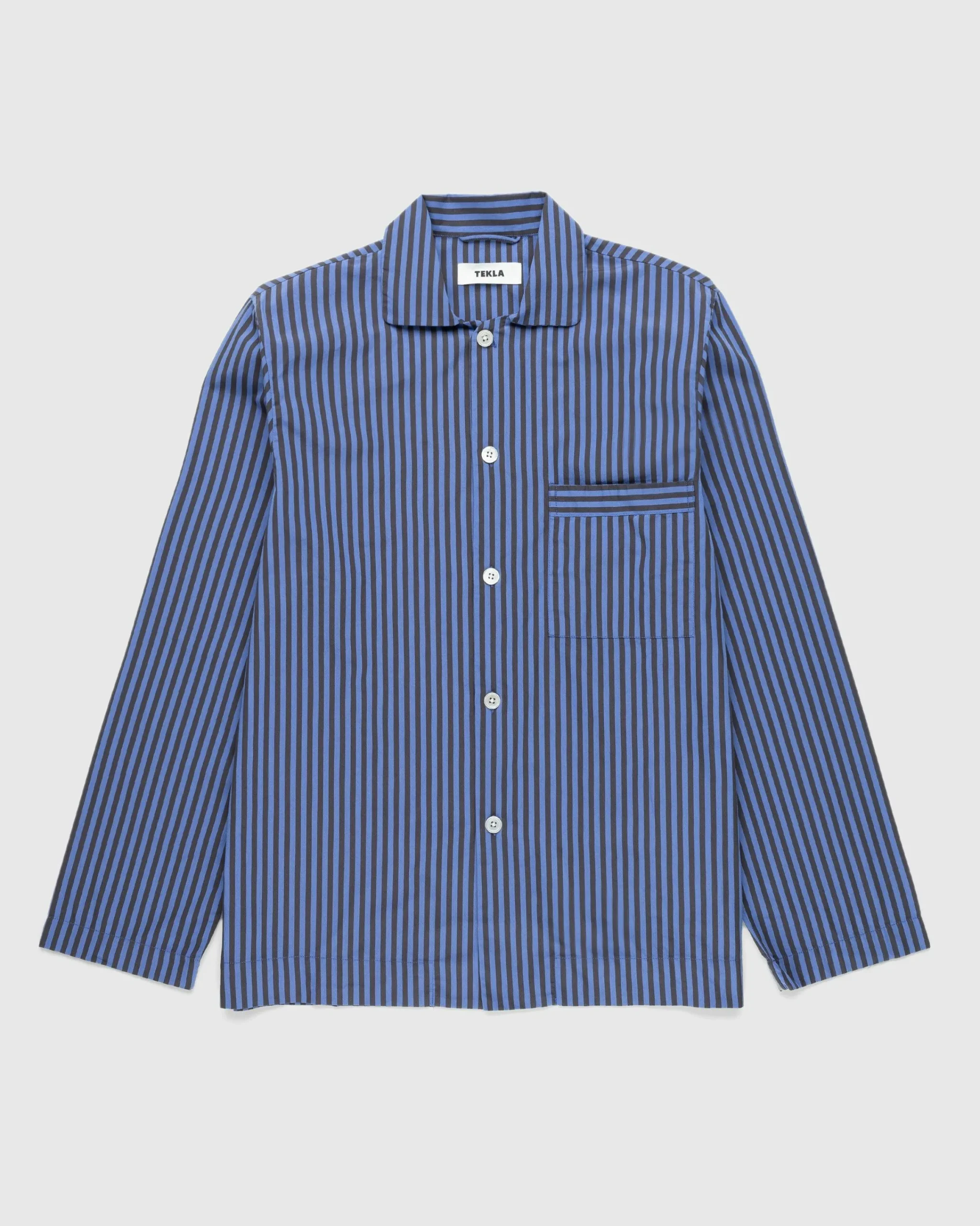 Tekla Cotton Poplin Pyjamas Shirt Stripes- Underwear And Loungewear