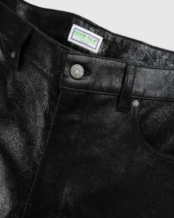 Guess USA Crackle Leather Shorts Jet Black Multi- Shorts