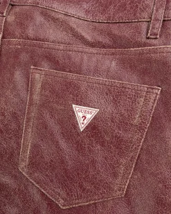 Guess USA Crackle Leather Shorts Petite Syrah Multi- Shorts