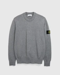 Stone Island Crewneck Sweater Melange Grey- Knitwear