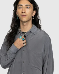 Lemaire Crinkled Longsleeve Shirt- Shirts