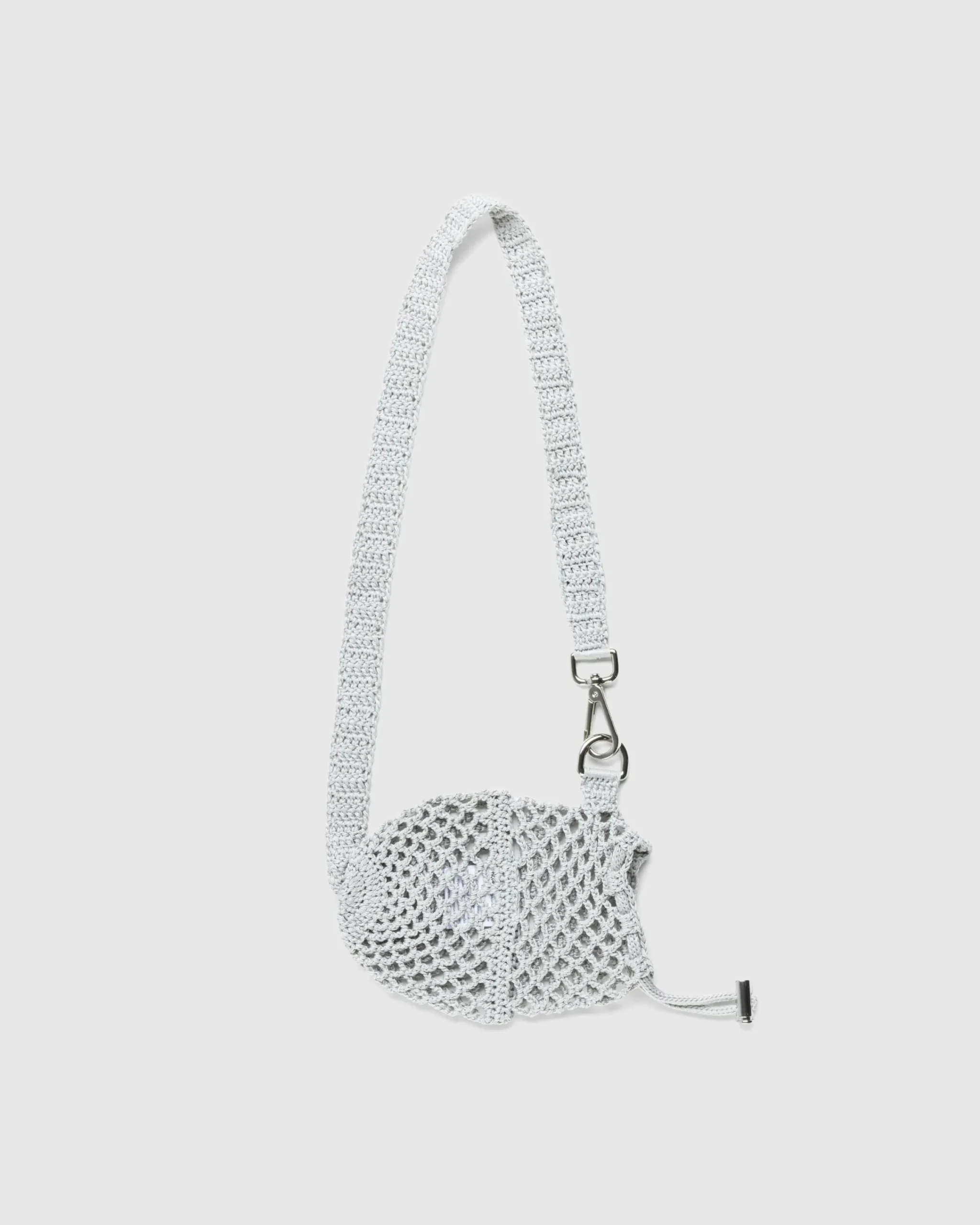 SSU Crochet Mesh Crossbody Bag Ice Grey- Bags