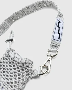 SSU Crochet Mesh Crossbody Bag Ice Grey- Bags