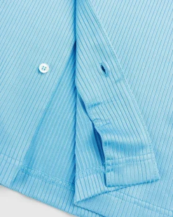 Séfr Darian Shirt Cyan Jersey Rib- Shirts