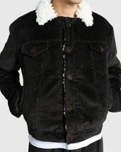 Meta Campania Collective Dayton Corduroy Trucker Jacket Dark Chocolate Brown- Outerwear