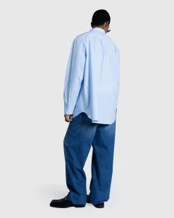 Jean Paul Gaultier Denim Jean With One Leg Buttons Detail Vintage Blue- Pants