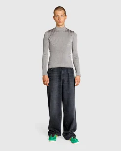 Jean Paul Gaultier Denim Pant Printed "Body Marinière" Vintage Black/White- Pants