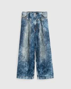 Acne Studios Denim Trousers Stone Grey- Pants