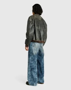 Acne Studios Denim Trousers Stone Grey- Pants