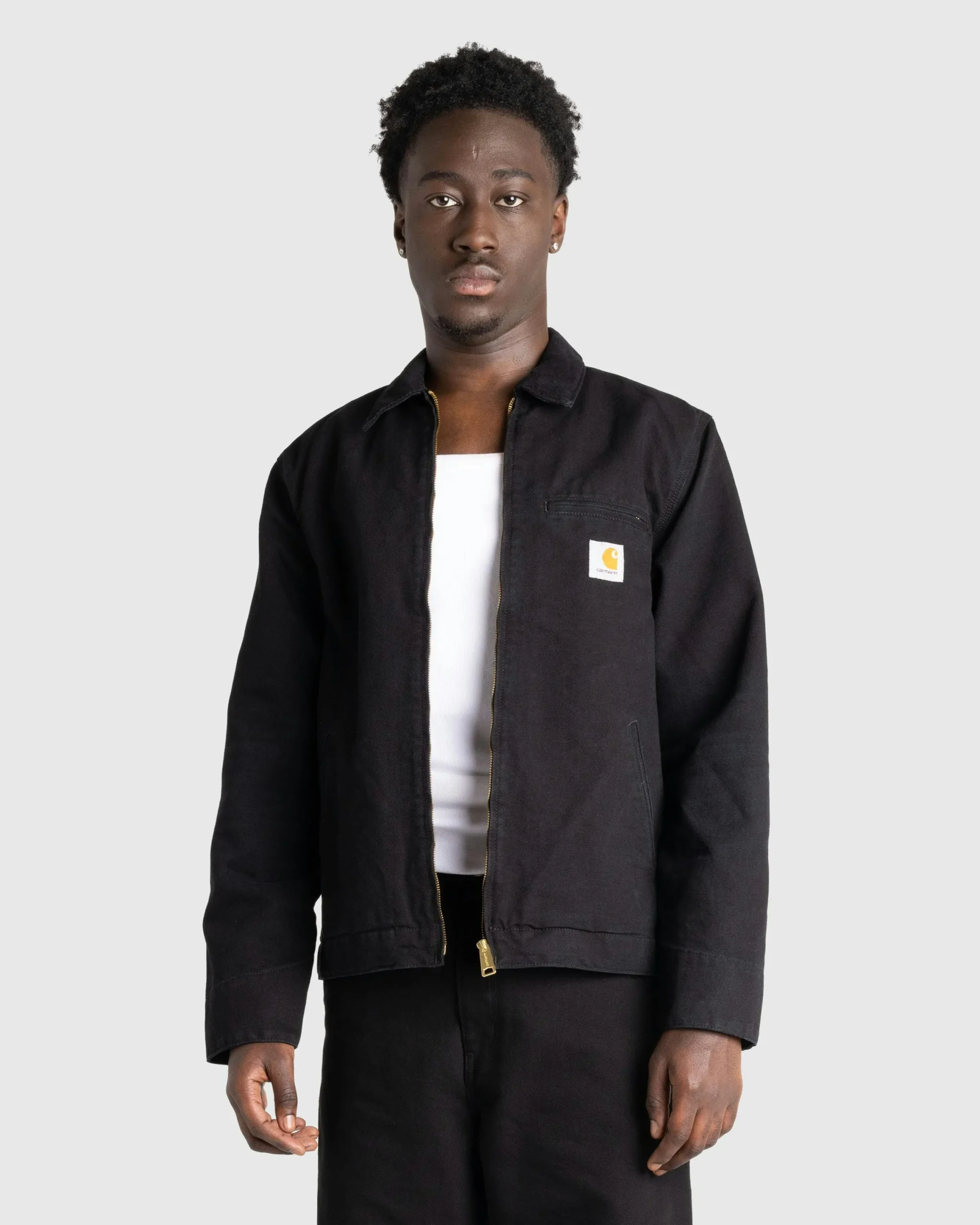 Carhartt WIP Detroit Jacket Black/Aged Canvas- Outerwear
