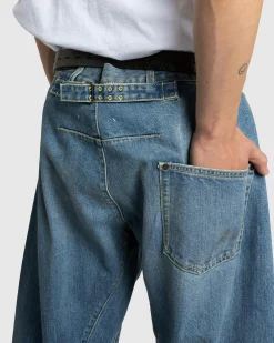 Maison Margiela Diagonal Seam Jeans Medium Blue- Pants