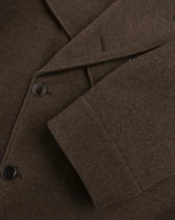 Lemaire Dispatch Peacoat Brown Chine- Outerwear